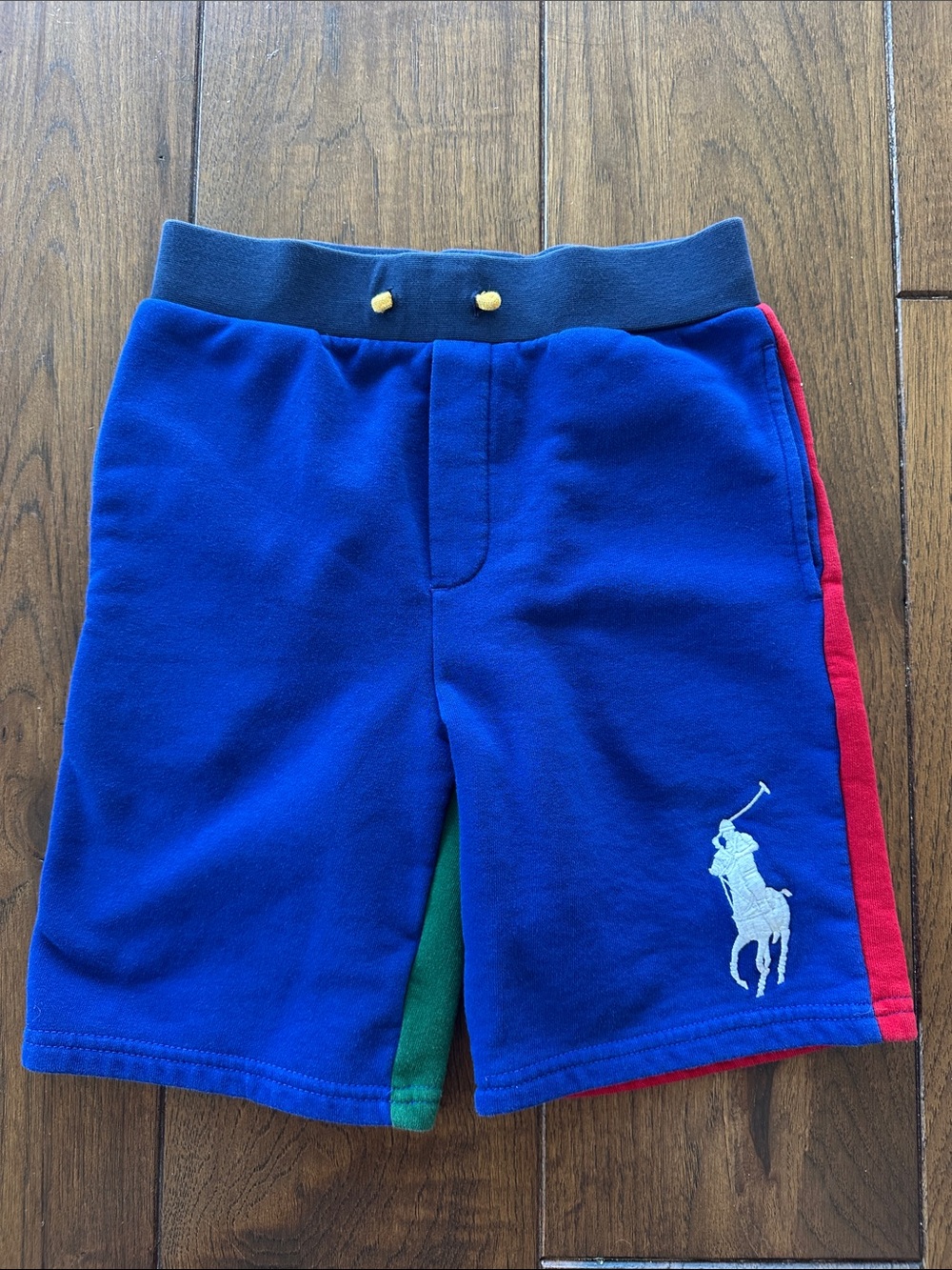 Polo by Ralph Lauren Blue Shorts with Red & Green Side Panels